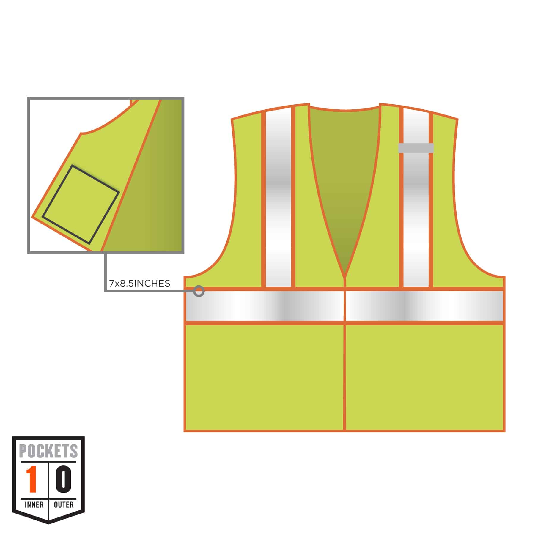 Type R Class 2 Two-Tone Vest - Vests